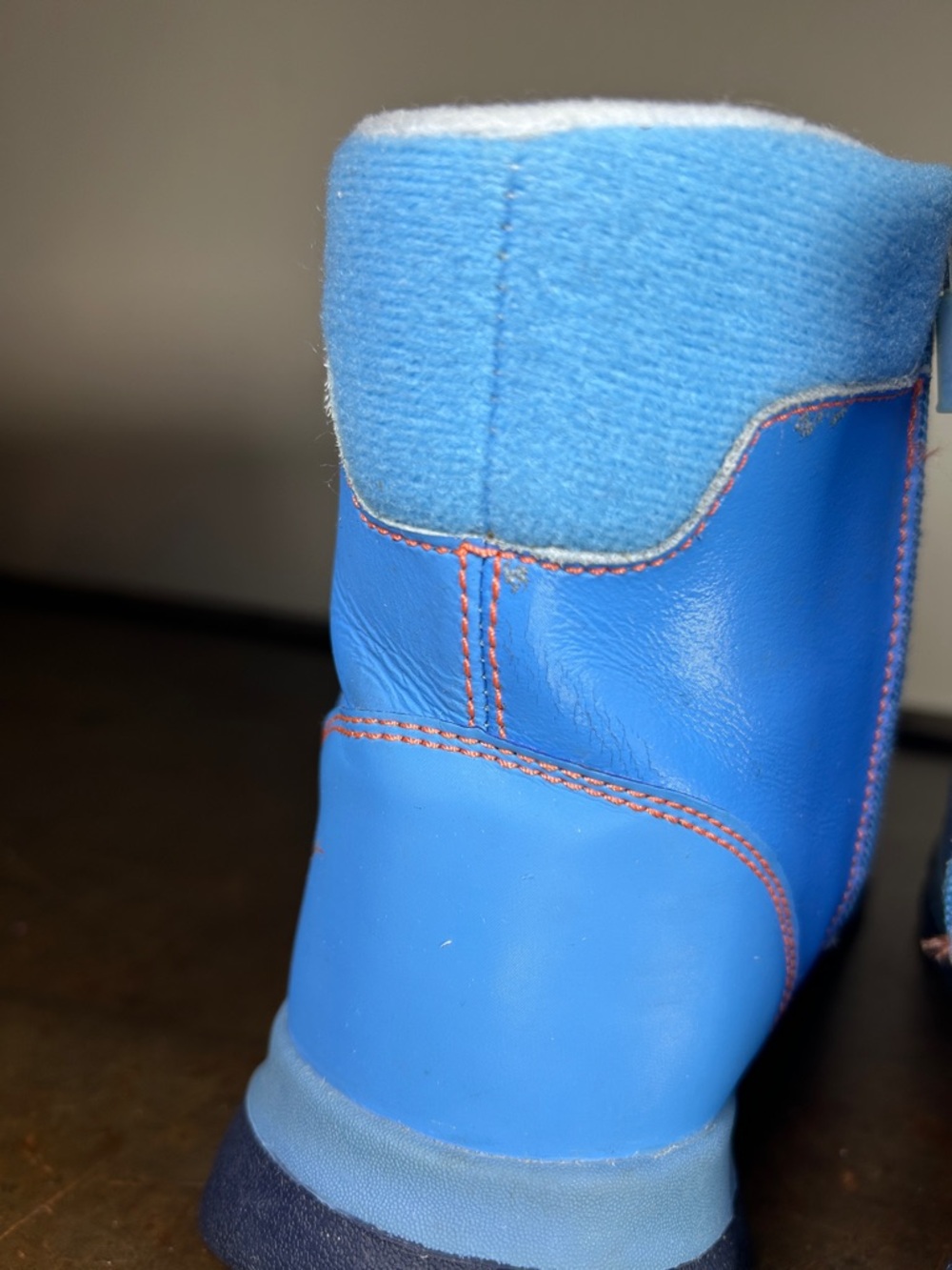 Nike Kids Blue Zip Winter Boots with Silver Swoosh - Picture 4 of 15